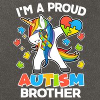 I'm A Proud Autism Brother Dabbing Unicorn Cotton Canvas Backpack