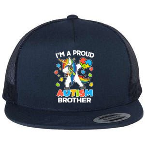 I'm A Proud Autism Brother Dabbing Unicorn Flat Bill Trucker Hat