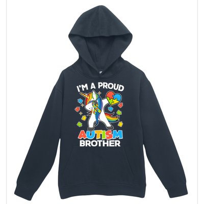 I'm A Proud Autism Brother Dabbing Unicorn Urban Pullover Hoodie