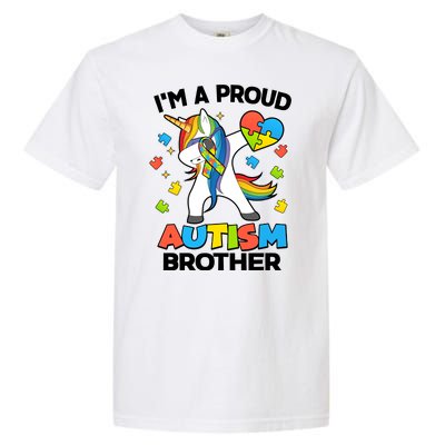 I'm A Proud Autism Brother Dabbing Unicorn Garment-Dyed Heavyweight T-Shirt