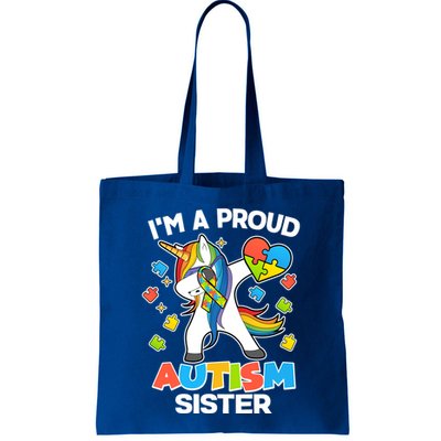 I'm A Proud Autism Sister Dabbing Unicorn Bag