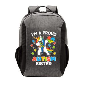 I'm A Proud Autism Sister Dabbing Unicorn Vector Backpack