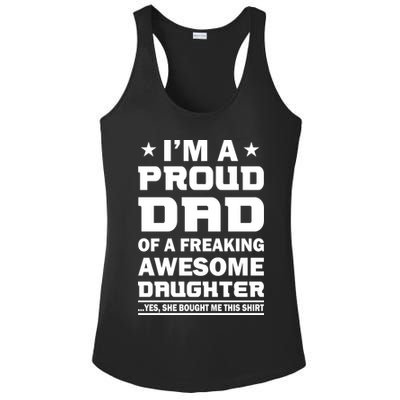 I'm A Proud Dad Of A Freaking Awesome Daughter Ladies PosiCharge Competitor Racerback Tank