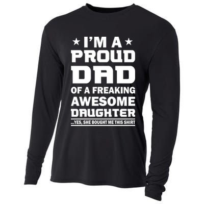 I'm A Proud Dad Of A Freaking Awesome Daughter Cooling Performance Long Sleeve Crew