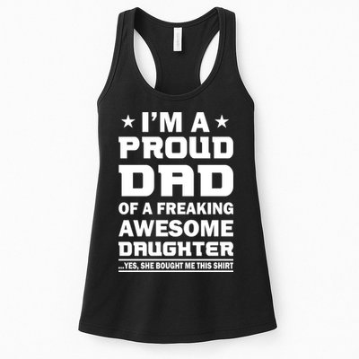 I'm A Proud Dad Of A Freaking Awesome Daughter Womens Tank Top