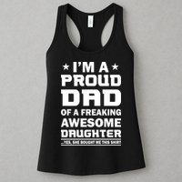I'm A Proud Dad Of A Freaking Awesome Daughter Womens Tank Top