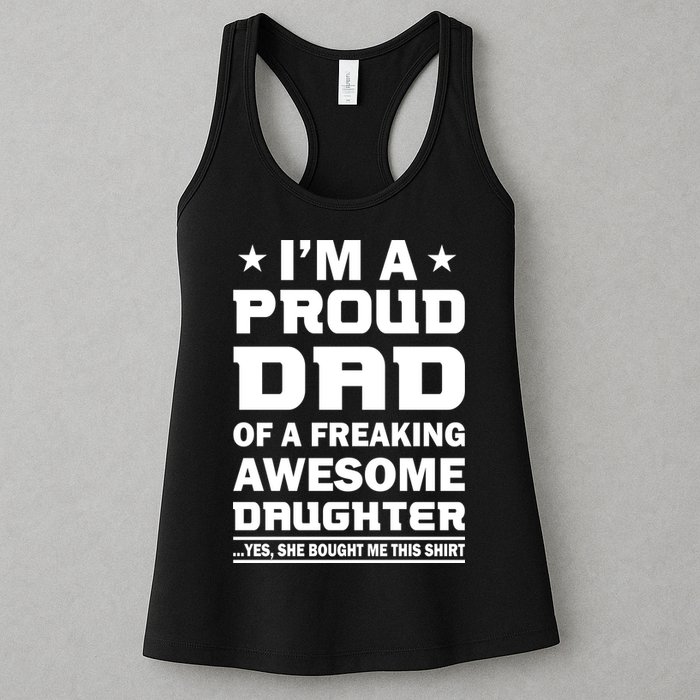 I'm A Proud Dad Of A Freaking Awesome Daughter Womens Tank Top