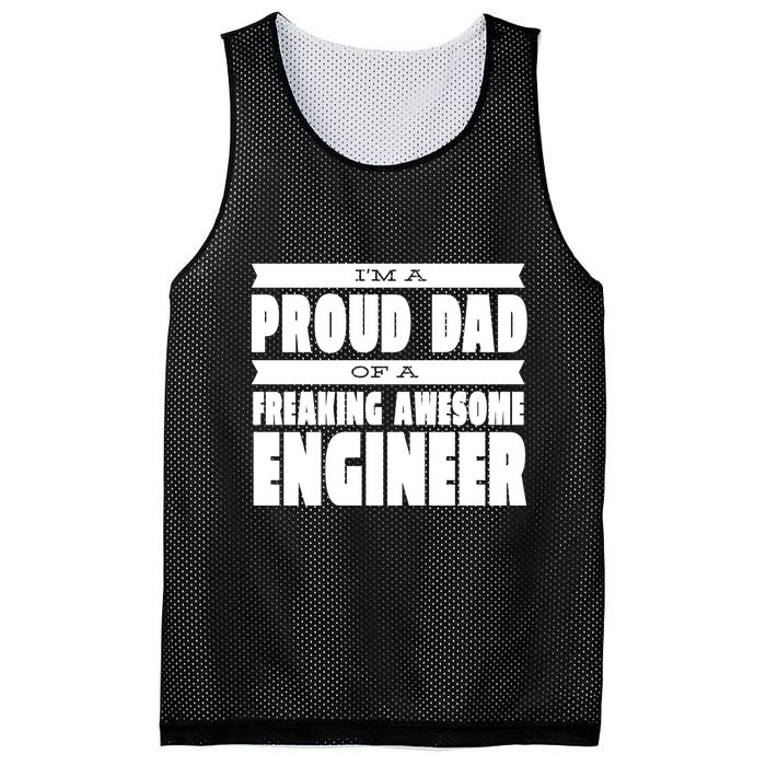 I'm A Proud Dad Of A Freaking Awesome Engineer Mesh Reversible Basketball Jersey Tank