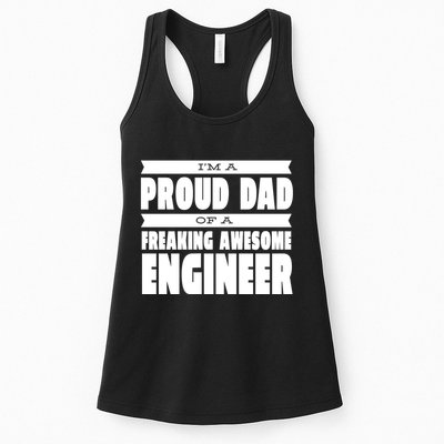 I'm A Proud Dad Of A Freaking Awesome Engineer Womens Tank Top