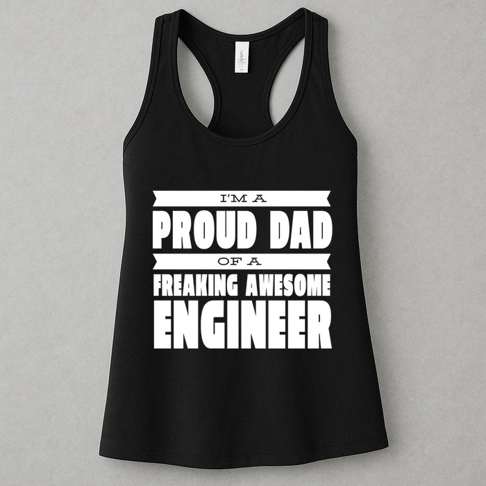 I'm A Proud Dad Of A Freaking Awesome Engineer Womens Tank Top