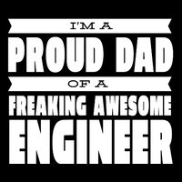 I'm A Proud Dad Of A Freaking Awesome Engineer Wool Snapback Cap