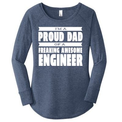 I'm A Proud Dad Of A Freaking Awesome Engineer Women's Perfect Tri Tunic Long Sleeve Shirt