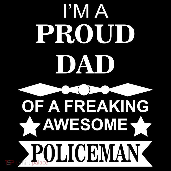 I'm A Proud Dad Of A Freaking Awesome Policeman Flexfit Unipanel Trucker Cap