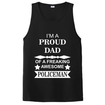 I'm A Proud Dad Of A Freaking Awesome Policeman PosiCharge Competitor Tank