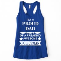 I'm A Proud Dad Of A Freaking Awesome Policeman Womens Tank Top