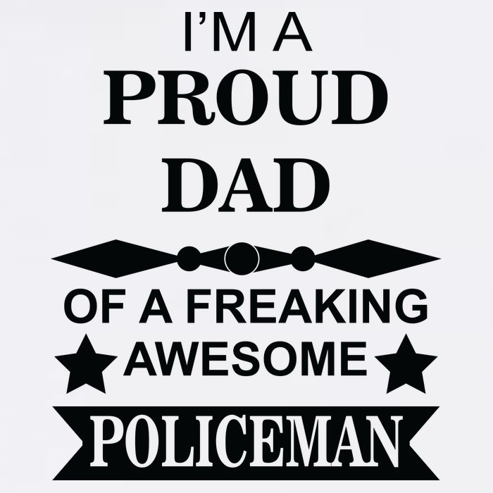 I'm A Proud Dad Of A Freaking Awesome Policeman Garment-Dyed Sweatshirt