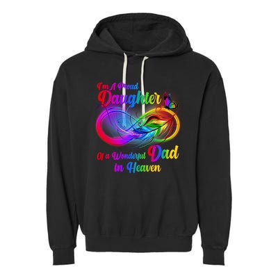 I'm A Proud Daughter Of A Wonder Dad In Heaven Garment-Dyed Fleece Hoodie