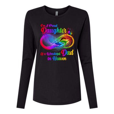 I'm A Proud Daughter Of A Wonder Dad In Heaven Womens Cotton Relaxed Long Sleeve T-Shirt