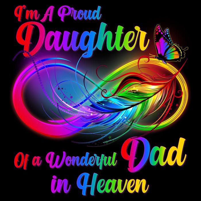 I'm A Proud Daughter Of A Wonder Dad In Heaven Drawstring Bag