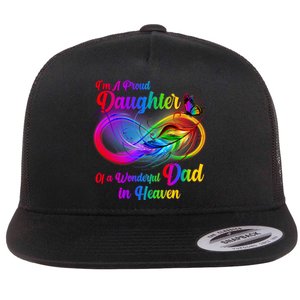 I'm A Proud Daughter Of A Wonder Dad In Heaven Flat Bill Trucker Hat