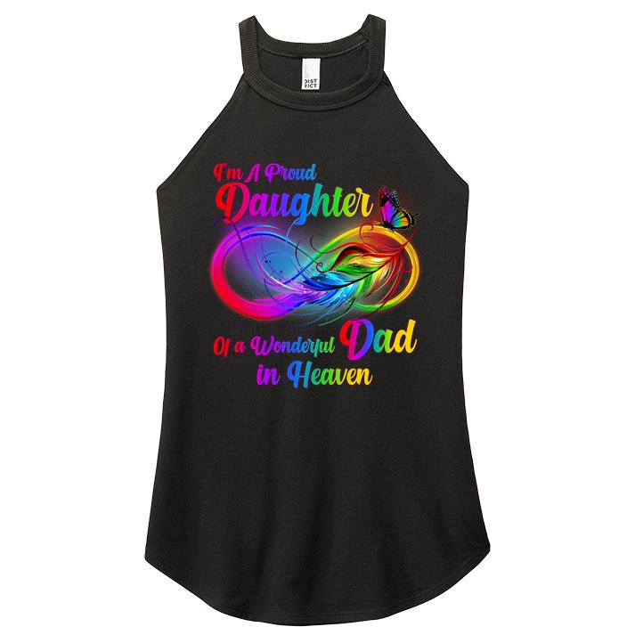 I'm A Proud Daughter Of A Wonder Dad In Heaven Women's Perfect Tri Rocker Tank
