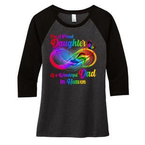 I'm A Proud Daughter Of A Wonder Dad In Heaven Women's Tri-Blend 3/4-Sleeve Raglan Shirt