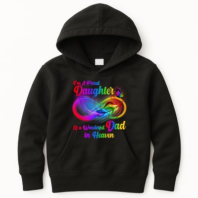 I'm A Proud Daughter Of A Wonder Dad In Heaven Kids Hoodie