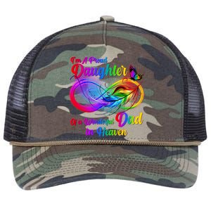 I'm A Proud Daughter Of A Wonder Dad In Heaven Retro Rope Trucker Hat Cap