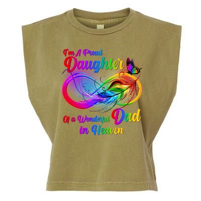 I'm A Proud Daughter Of A Wonder Dad In Heaven Garment-Dyed Women's Muscle Tee