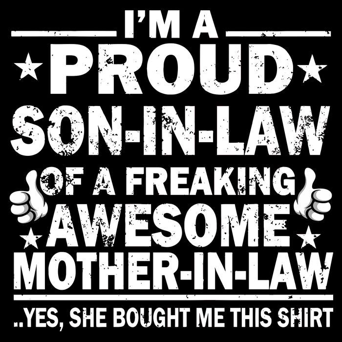 I'm A Proud Son In Law Of A Freaking Awesome Mother In Law Cropped Pullover Crew