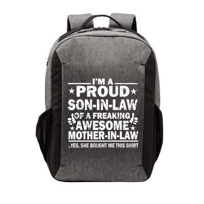 I'm A Proud Son In Law Of A Freaking Awesome Mother In Law Vector Backpack