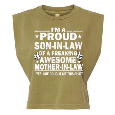 I'm A Proud Son In Law Of A Freaking Awesome Mother In Law Garment-Dyed Women's Muscle Tee