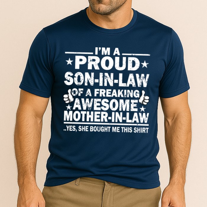 I'm A Proud Son In Law Of A Freaking Awesome Mother In Law Cooling Performance Crew T-Shirt