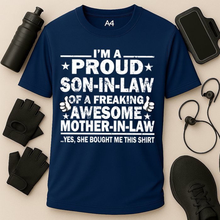 I'm A Proud Son In Law Of A Freaking Awesome Mother In Law Cooling Performance Crew T-Shirt
