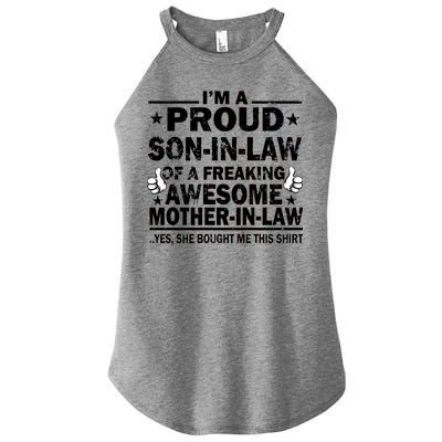 I'm A Proud Son In Law Of A Freaking Awesome Mother In Law Women's Perfect Tri Rocker Tank