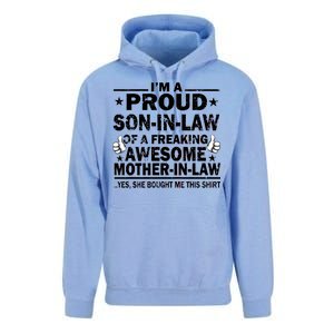 I'm A Proud Son In Law Of A Freaking Awesome Mother In Law Unisex Surf Hoodie