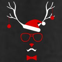 I'm A Reindeer Santa Hat Antlers 7 Panel Mesh Trucker Snapback Hat