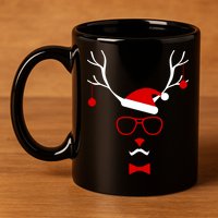 I'm A Reindeer Santa Hat Antlers 11oz C Handle Ceramic Mug