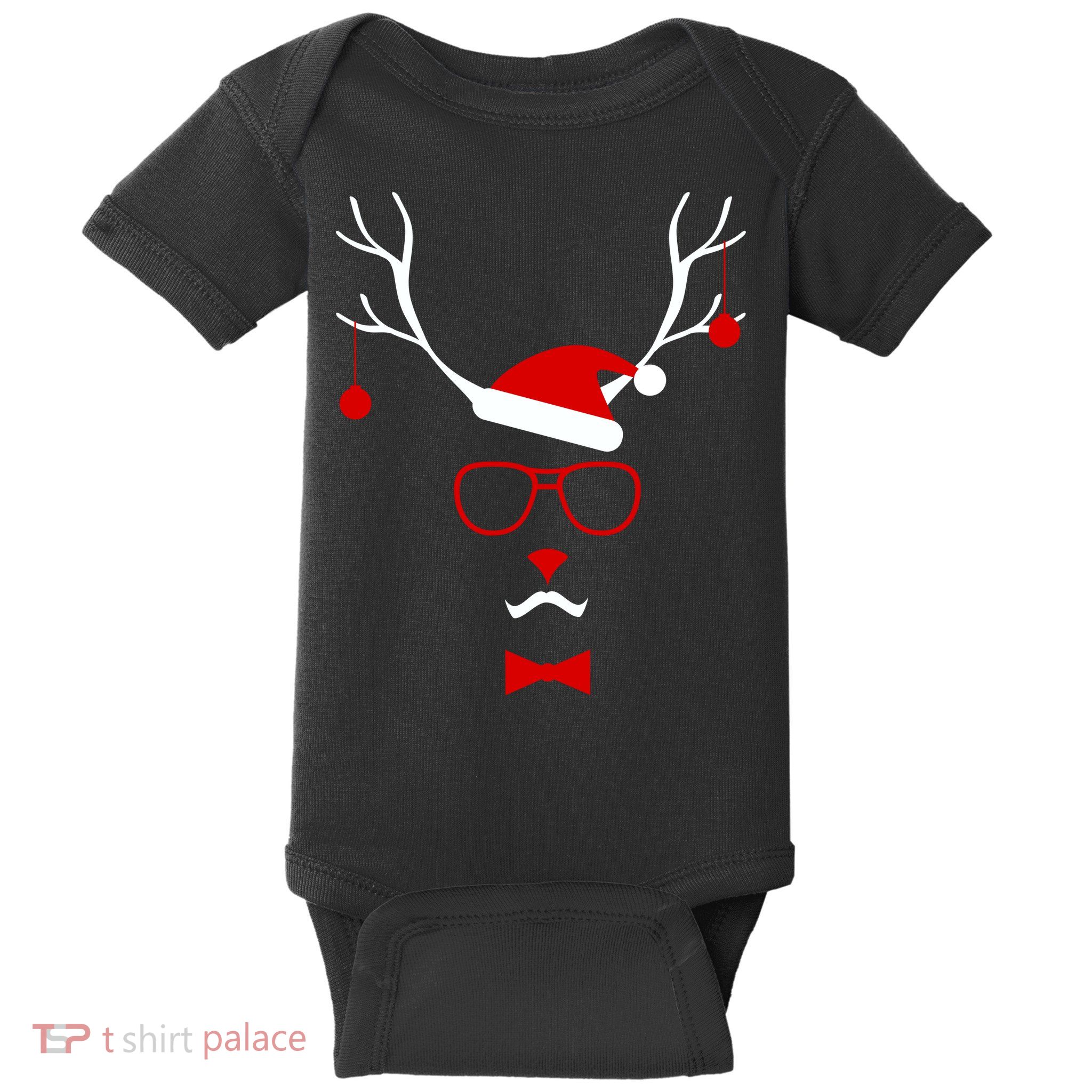 I'm A Reindeer Santa Hat Antlers Baby Bodysuit