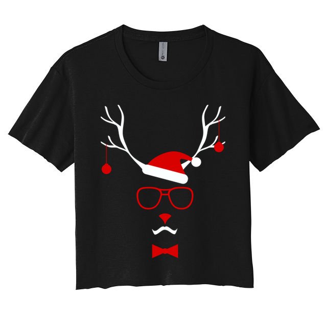 I'm A Reindeer Santa Hat Antlers Crop Top