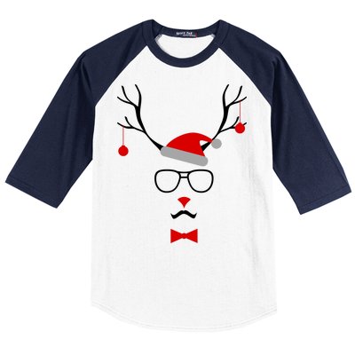 I'm A Reindeer Santa Hat Antlers Baseball Sleeve Shirt