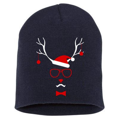 I'm A Reindeer Santa Hat Antlers Short Acrylic Beanie