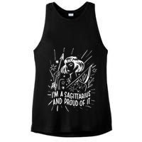 I'm A Sagittarius And Proud Of It Zodiac Birthday Ladies PosiCharge Tri-Blend Wicking Tank