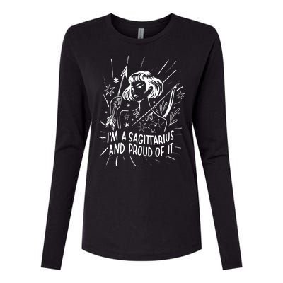 I'm A Sagittarius And Proud Of It Zodiac Birthday Womens Cotton Relaxed Long Sleeve T-Shirt