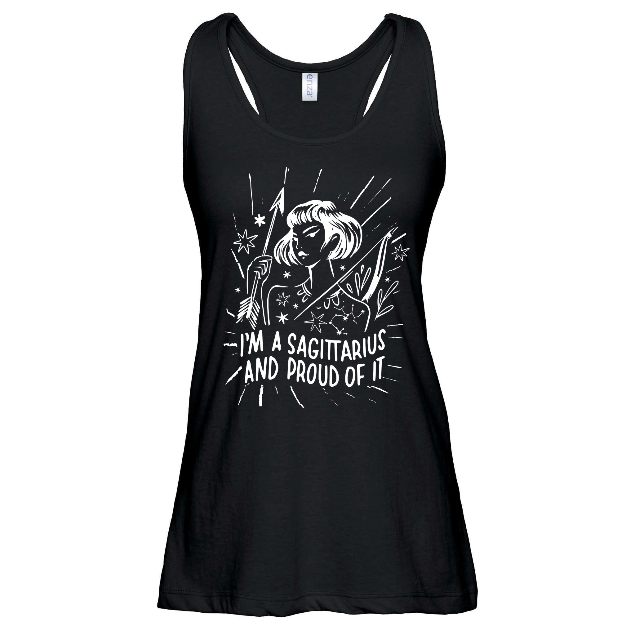 I'm A Sagittarius And Proud Of It Zodiac Birthday Ladies Essential Flowy Tank