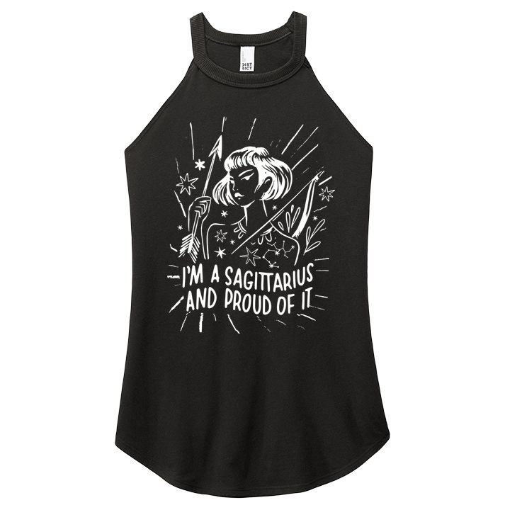 I'm A Sagittarius And Proud Of It Zodiac Birthday Women's Perfect Tri Rocker Tank