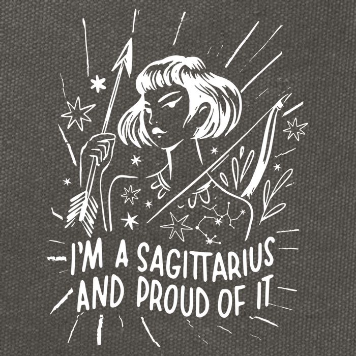 I'm A Sagittarius And Proud Of It Zodiac Birthday Cotton Canvas Backpack
