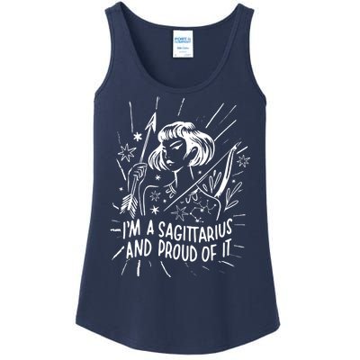 I'm A Sagittarius And Proud Of It Zodiac Birthday Ladies Essential Tank