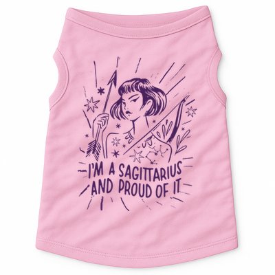I'm A Sagittarius And Proud Of It Zodiac Birthday Doggie Tank