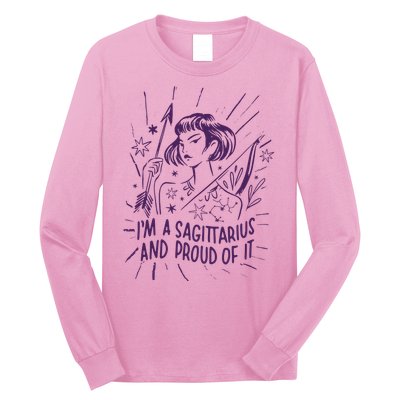 I'm A Sagittarius And Proud Of It Zodiac Birthday Long Sleeve Shirt